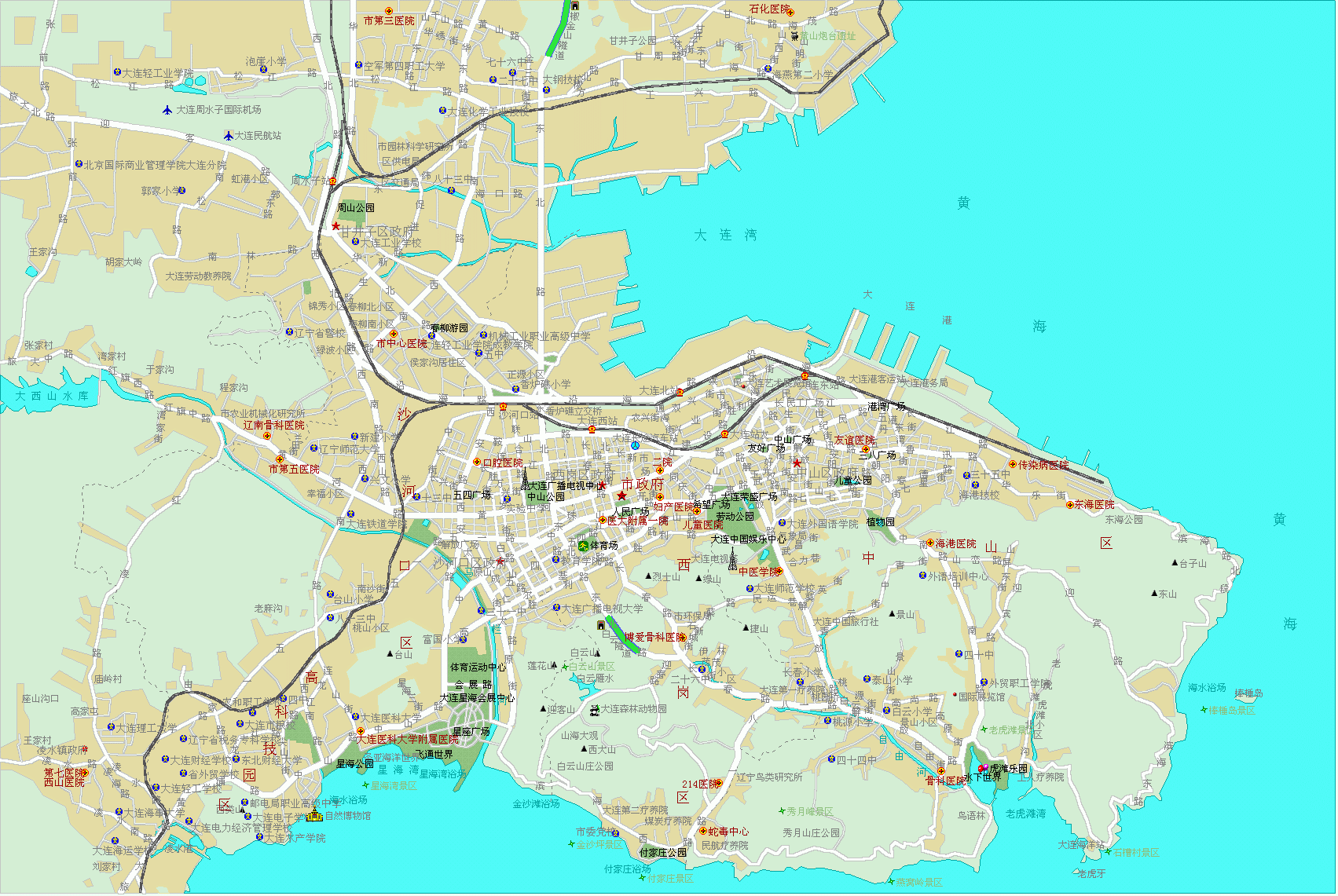dalian city map